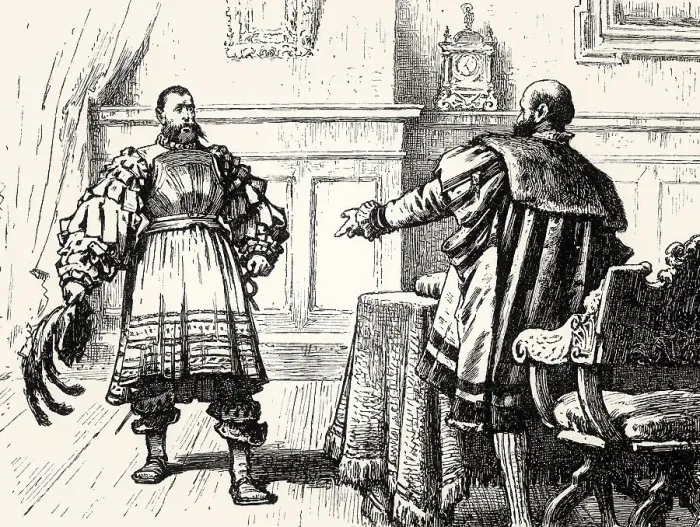 Framed Print : ACT III, SCENE VII, Two Imperialist Troopers meeting Goetz
