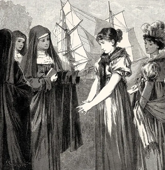 Framed Print : ACT V. SCENE IV. Abbess, Two Nuns