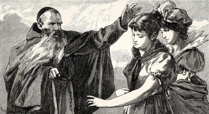 Framed Print : ACT V. SCENE VII. Eugenie, Monk Framed Print : ACT V. SCENE VII. Eugenie, Monk