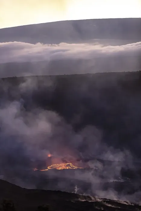 Framed Print : Active eruption, Kilauea volcano