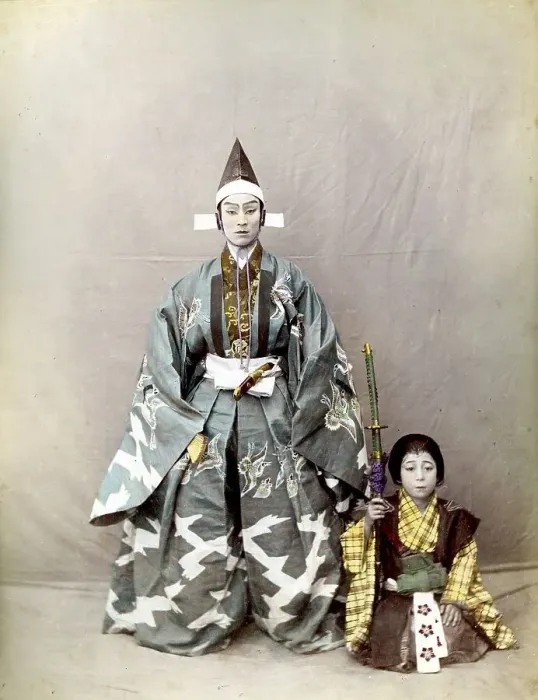 Framed Print : Two actors, Japan, Asia