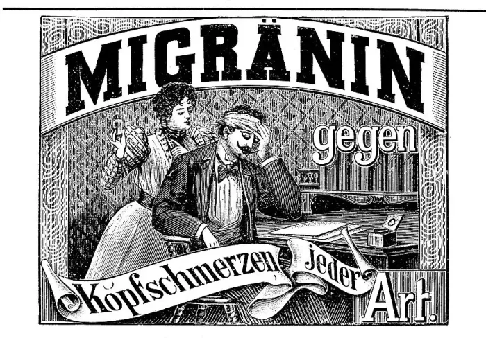 Framed Print : Advertisement for Migranin for headaches and migraines by Farbwerke Hoechst