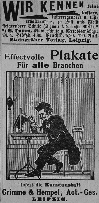 Framed Print : Advertisement, published in the magazine Gartenlaube in 1890
