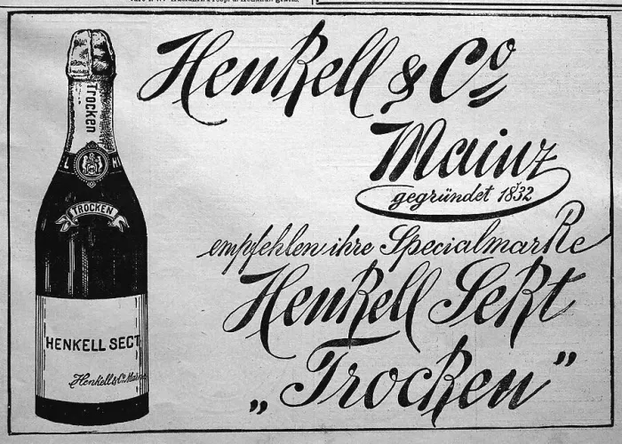 Framed Print : Advertisement for sparkling wine