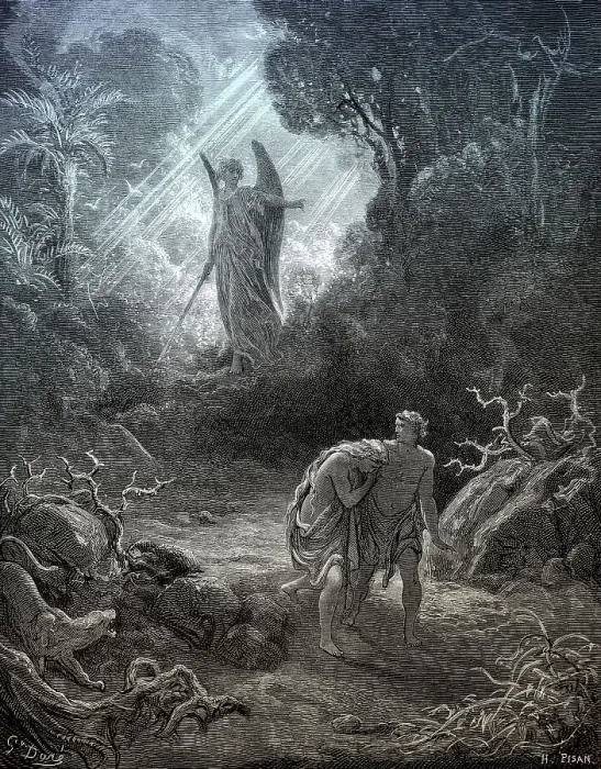 Framed Print : Adam and Eve are driven out of Eden