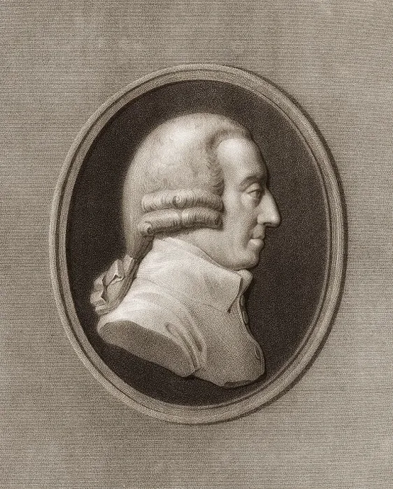 Framed Print : Adam Smith, 1723-1790, a Scottish moral philosopher