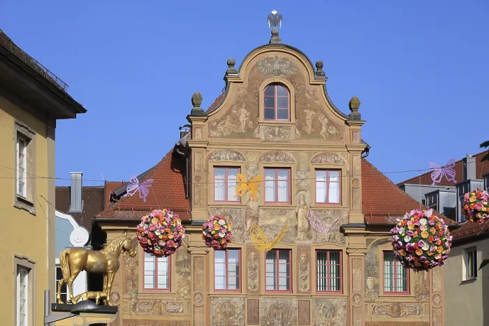 Framed Print : Adler pharmacy, former post inn Schwarzer Adler with frescoes