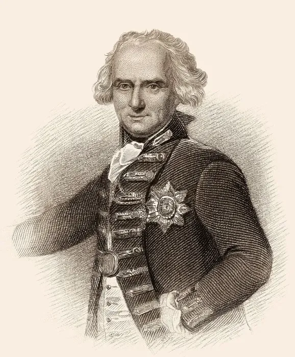 Framed Print : Admiral Alexander Hood, 1. Viscount Bridport
