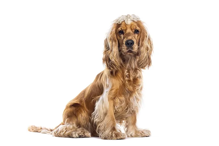Framed Print : Adorable english cocker spaniel posing calmly