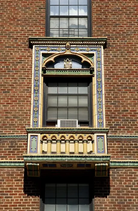 Framed Print : Adorning window frame in Greenwich Village