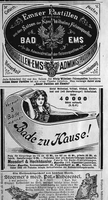 Framed Print : Advertisements, published in the magazine Gartenlaube in 1890