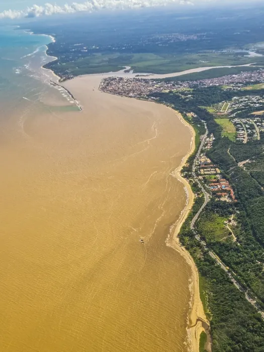 Framed Print : Aerial of the landscape around Porto Seguro