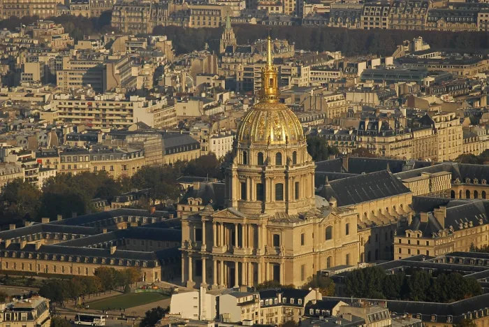 Framed Print : Aerial photo of Les Invalides Cathedral in Paris