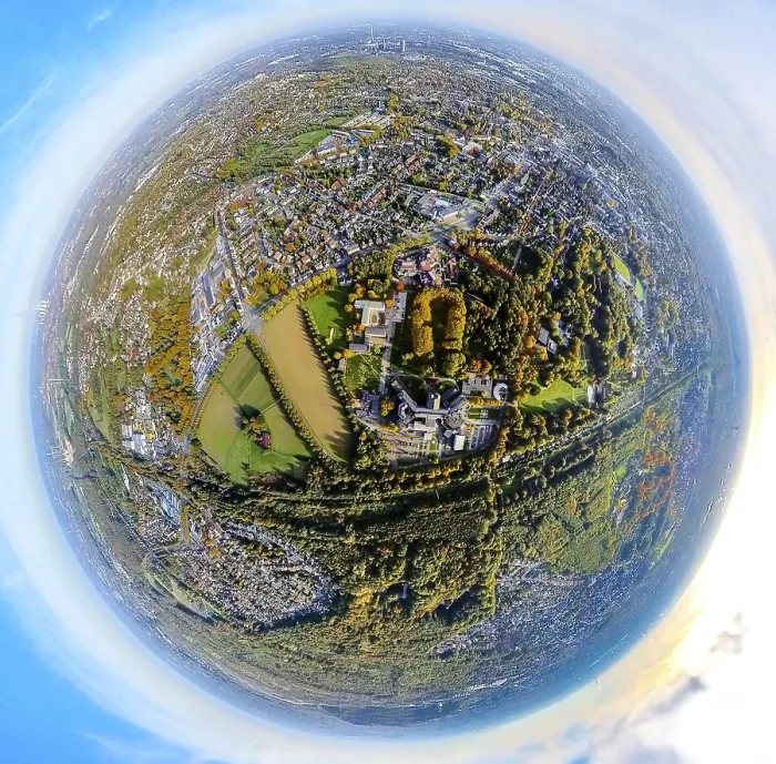 Framed Print : Aerial photo, Marienhospital Bottrop Framed Print : Aerial photo, Marienhospital Bottrop
