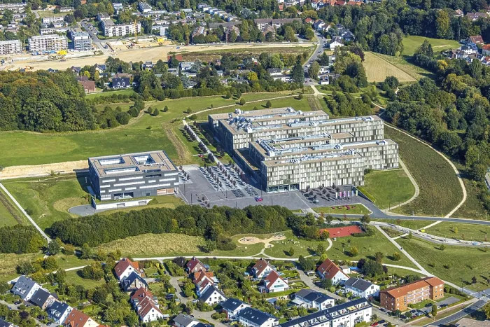 Framed Print : Aerial photograph, Bielefeld University of Applied Sciences