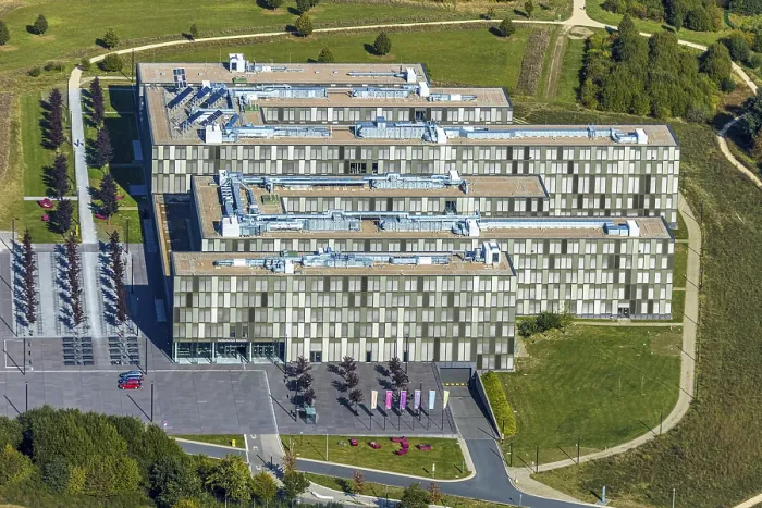 Framed Print : Aerial photograph, Bielefeld University of Applied Sciences