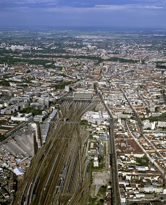 Framed Print : Aerial picture, city centre of Munich