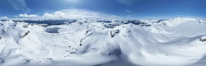 Framed Print : Aerial view, Alpine panorama, Snow-covered glacier plain