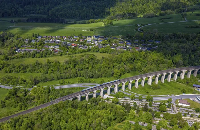 Framed Print : Aerial view, Altenbekener Viaduct