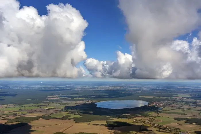 Framed Print : Aerial view of Arendsee, Altmark