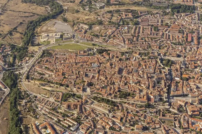 Framed Print : Aerial view of Avila, Middle Ages
