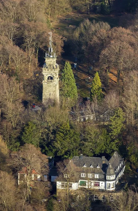 Framed Print : Aerial view, Bismarck Tower (former Wehrmacht radio tower)