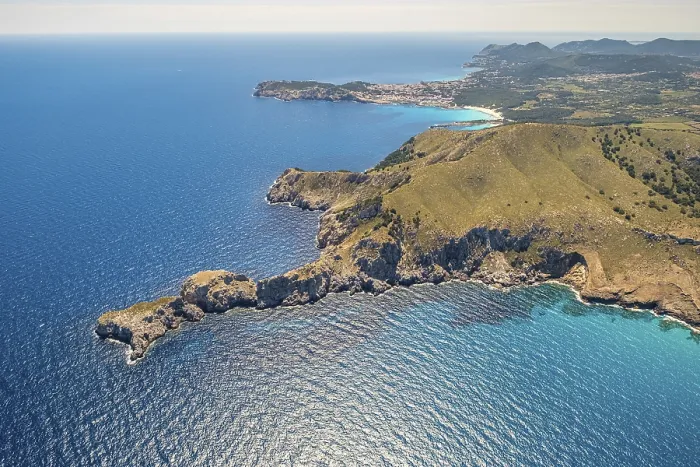 Framed Print : Aerial view, Cap des Freu, Balearic Islands Framed Print : Aerial view, Cap des Freu, Balearic Islands