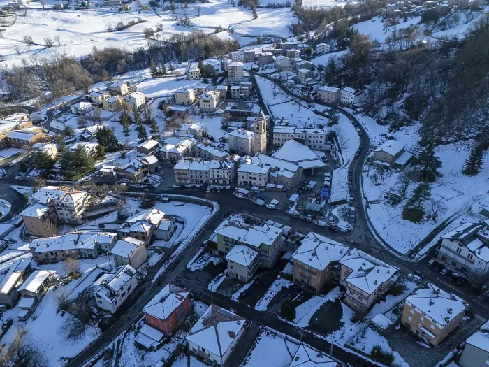 Framed Print : Aerial view capturing Morfasso
