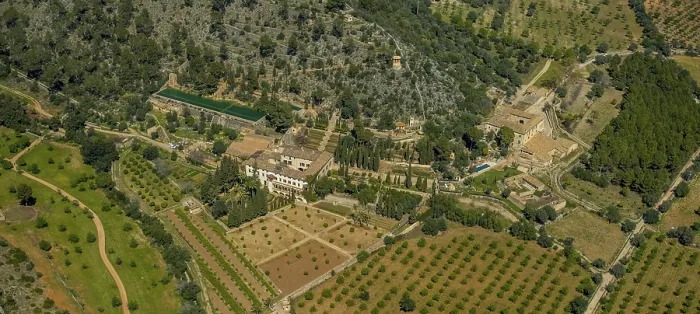Framed Print : Aerial view, Casa Raixa in Bunola