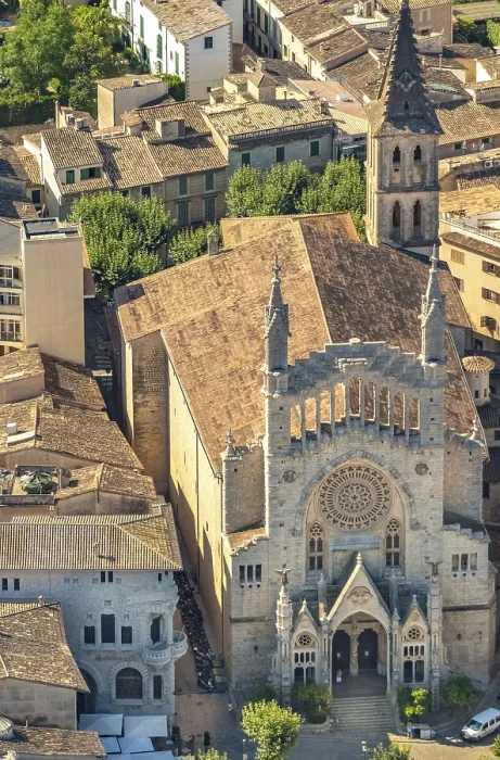 Framed Print : Aerial view, Catholic Church of St Bartholomew