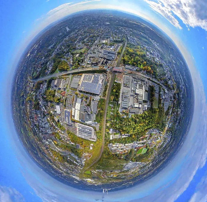 Framed Print : Aerial view, full closure of the A40 motorway at the new replacement
