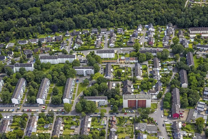 Framed Print : Aerial view, Duisburg-Sud
