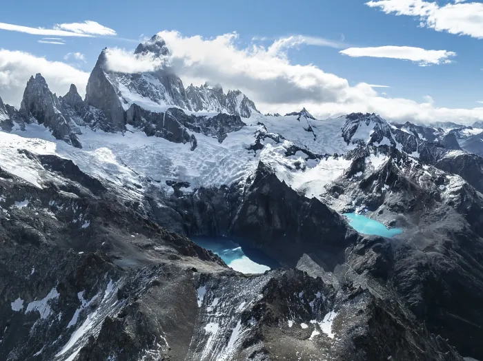 Framed Print : Aerial View, Epic Panorama, Large Glaciers
