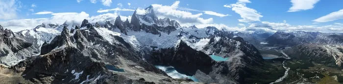 Framed Print : Aerial View, Epic Panorama, Large Glaciers