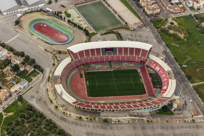 Framed Print : Aerial view, Estadi de Son Moix