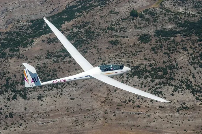 Framed Print : Aerial view of a glider, Nimbus 4 DM in Spain