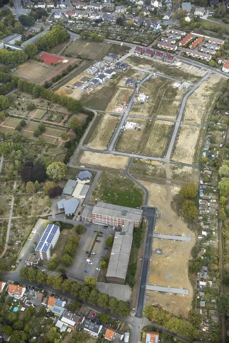 Framed Print : Aerial view, Hammer Suden building area