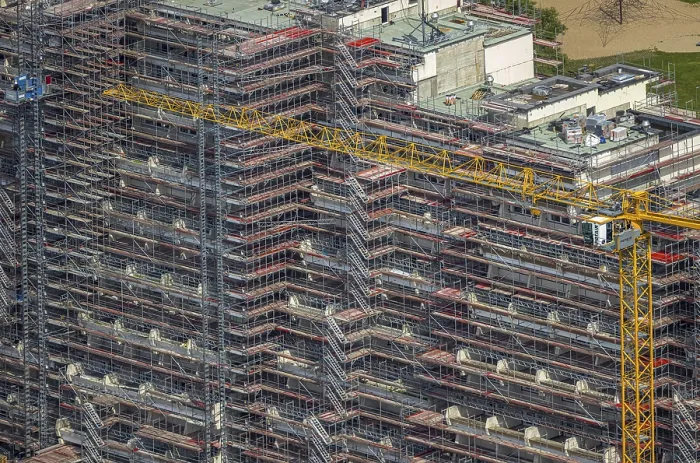 Framed Print : Aerial view, Hannibal II apartment block Framed Print : Aerial view, Hannibal II apartment block