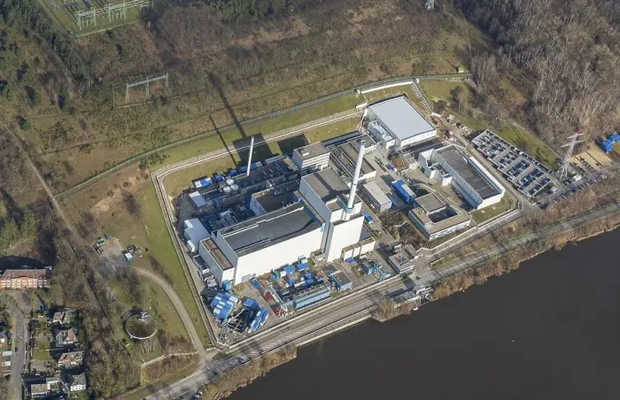 Framed Print : Aerial view of Kruemmel nuclear power plant