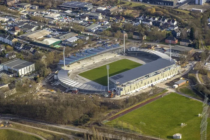 Framed Print : Aerial view, Lohrheidestadion Wattenscheid