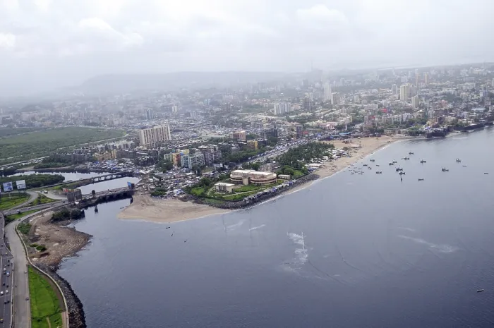 Framed Print : Aerial view of Mahim creek, Bombay Mumbai