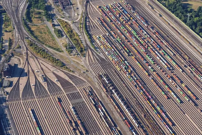 Framed Print : Aerial view of the Maschen marshalling yard