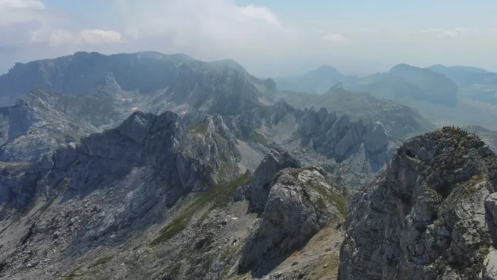 Framed Print : Aerial view on mountains in the park Durmitor