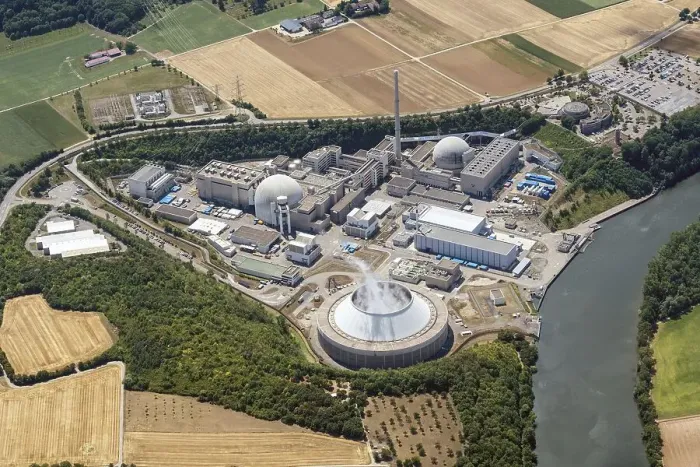Framed Print : Aerial view, Neckarwestheim nuclear power plant Framed Print : Aerial view, Neckarwestheim nuclear power plant
