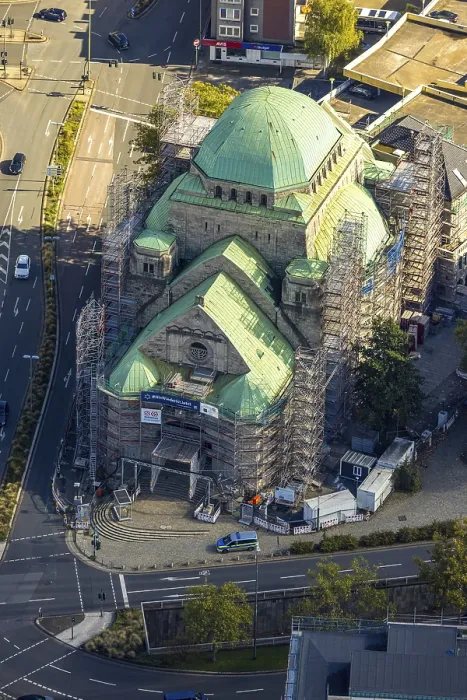 Framed Print : Aerial view, Old Synagogue place of worship Framed Print : Aerial view, Old Synagogue place of worship