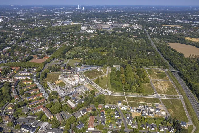 Framed Print : Aerial view, Ostpark Quartier Feldmark Framed Print : Aerial view, Ostpark Quartier Feldmark
