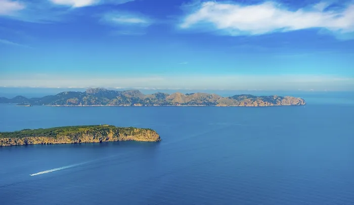 Framed Print : Aerial view, peninsula Cap de Pinar Framed Print : Aerial view, peninsula Cap de Pinar