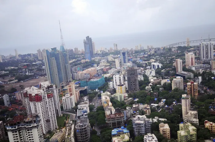 Framed Print : Aerial view of prabhadevi worli