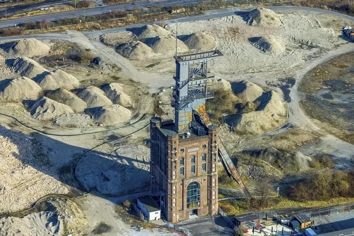 Framed Print : Aerial view, former Prosper colliery with Malakow tower