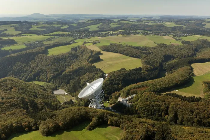 Framed Print : Aerial view, radio telescope, Effelsberg Framed Print : Aerial view, radio telescope, Effelsberg
